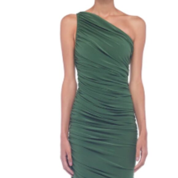 NORMA KAMALI DIANA GOWN, One shoulder, shirred, sides, Light Pink, Size:XS, NWOT - Picture 7 of 9